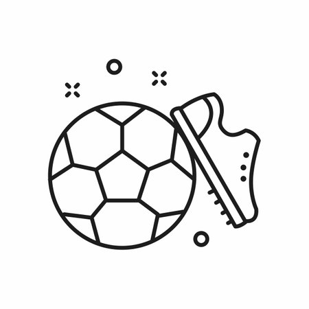 Football Soccer and Ball Icon Vector Illustrationのイラスト素材
