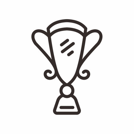 Monoline Trophy Set Vectorのイラスト素材