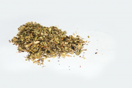 Pile of dried oregano leavesの写真素材