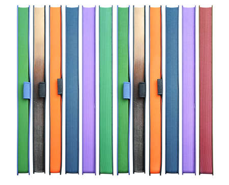 Color hardcover notebooks in a row. High quality photoの写真素材