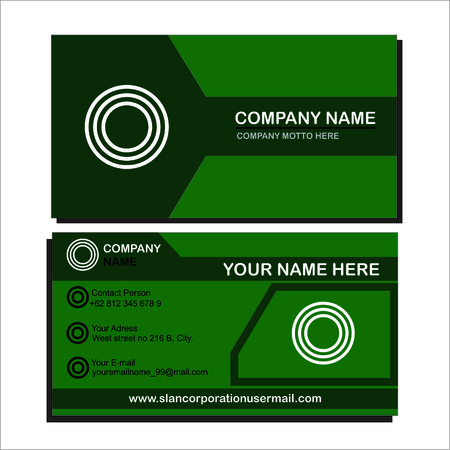 green bussiness cardのイラスト素材