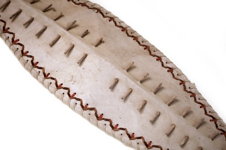 African  tribal shield on white background