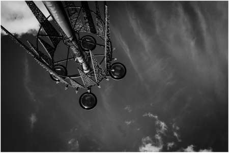 street lights black and whiteの写真素材