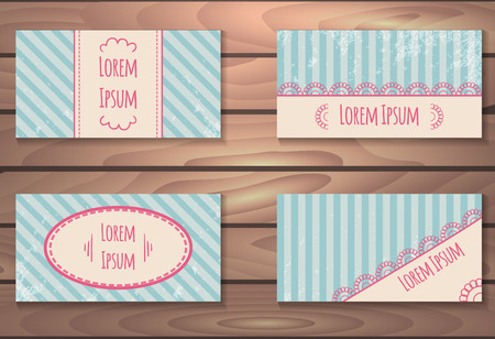 Set of vintage stationery, certificates, cards with place for text for your businessのイラスト素材