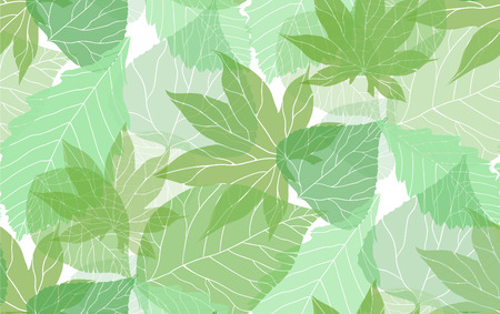 Seamless eco pattern with colorful translucent leaves for your creativityのイラスト素材