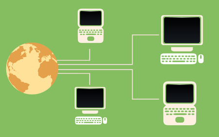 Illustration of communication, the Internet. Connectionのイラスト素材