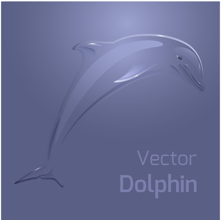 Illustration with stylized dolphin for your creativityのイラスト素材