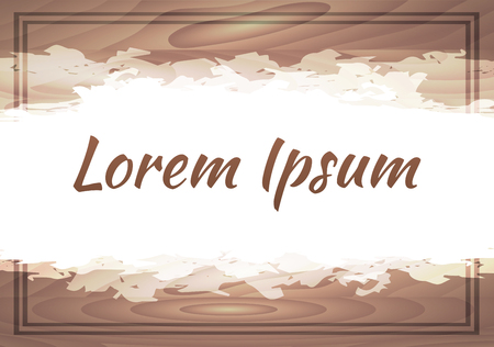 Vector cover with wooden background and paint and a place for text for your designのイラスト素材
