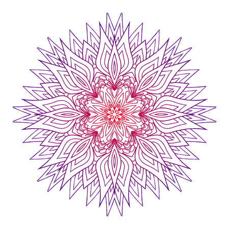 Round mandala with boho pattern. Vector element for invitations, scrapbooking, prints for t-shirts for your creativityのイラスト素材