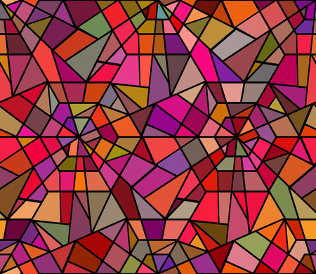 Seamless texture with a broken stained glass. Vector background. Seamless pattern. Broken windowのイラスト素材