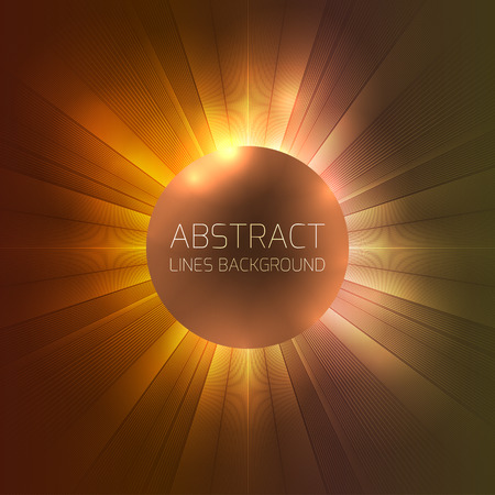 Round template with abstract circular lines and place for text. element for presentations, postcards and your designのイラスト素材