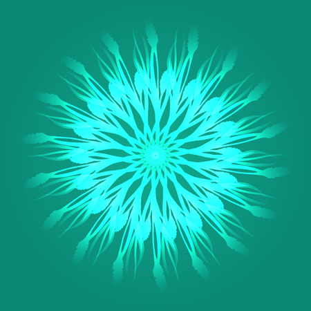 Round glowing pattern of herbal and grass. Vector element for your creativityのイラスト素材