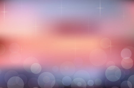 Blurred summer background. Sunset. Beach with sparkles and bokeh. Vector background for your creativityのイラスト素材