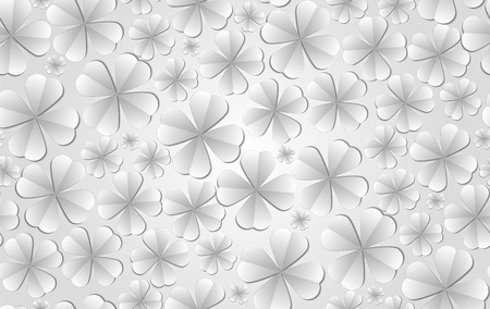 Seamless texture with paper flowers. Trendy wallpaper. Vector pattern with origami flowers for your creativityのイラスト素材