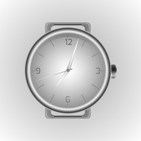 Realistic illustration of a wristwatch. Clock face. Vector element for your designのイラスト素材