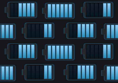 Seamless pattern with different state of battery charging.のイラスト素材