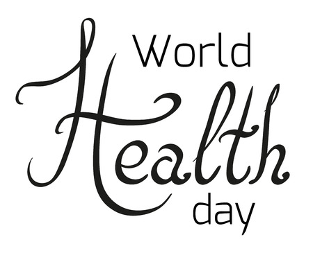 Lettering World health day.のイラスト素材