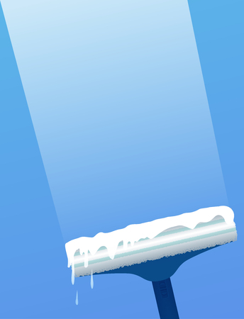 Glass scraper for cleaning windows.のイラスト素材