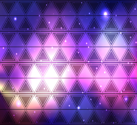 Space background with a boho pattern of triangles. Vector background for your creativityのイラスト素材