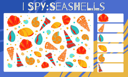 I spy game. Childrens educational fun.のイラスト素材