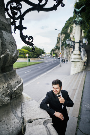 Beautiful wedding photo in Budapestの写真素材