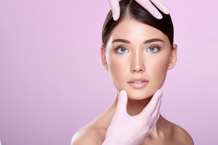 Close up portrait of pretty womanの写真素材