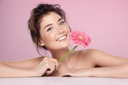 Pretty woman smilingの写真素材