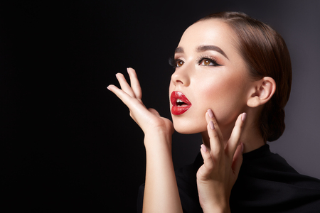 Attractive girl portraitの写真素材