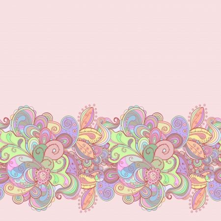 Floral seamless pattern stripe.のイラスト素材