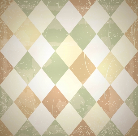 Retro diamonds texture with grunge effects. のイラスト素材