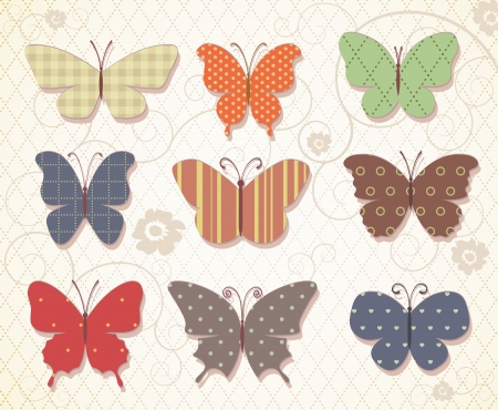 Set of butterflies for design. のイラスト素材