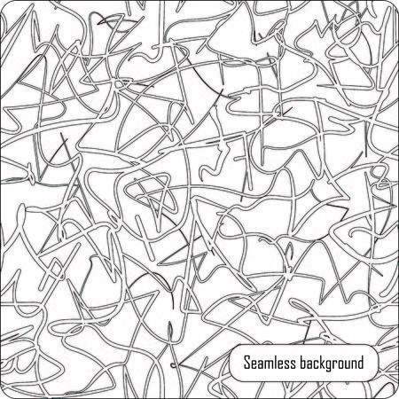 Gray seamless vector scribble pattern.のイラスト素材