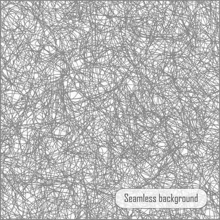 Gray seamless vector scribble pattern.のイラスト素材