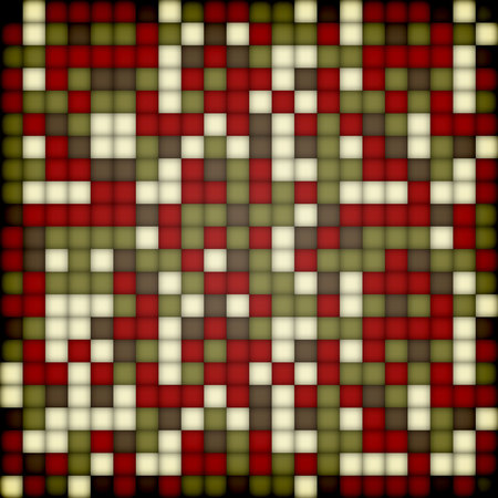 Abstract colorful background made of squares. Christmas colors.のイラスト素材