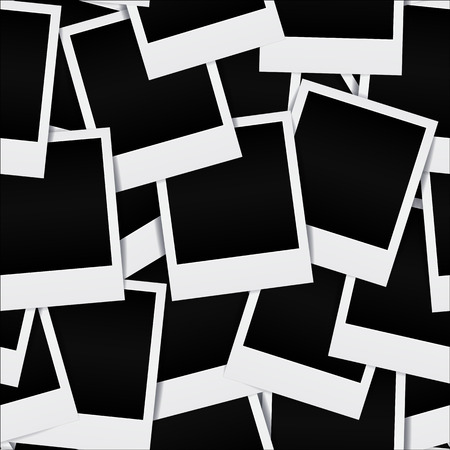 Vector seamless background made of photo frame with shadow.のイラスト素材