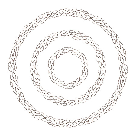 Vector circle floral frame made from leafs.のイラスト素材