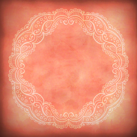 Vintage lace vector frame with a place for text.のイラスト素材