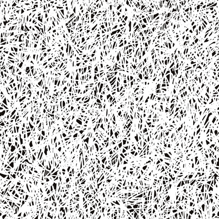 Vector seamless scribble pattern, made of lines. Black and white colors.のイラスト素材