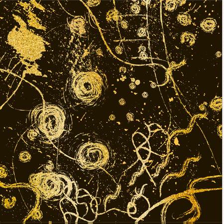 Dry brush hand drawn texture made of glitter. Abstract patterns, vector illustration.のイラスト素材