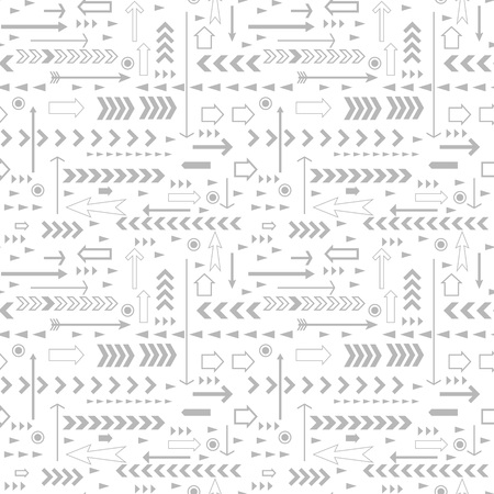 Vector seamless gray arrows pattern.のイラスト素材