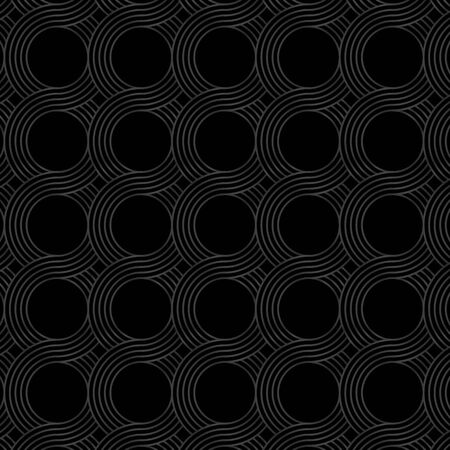 Retro pattern, made of glitter waves, lines and circles.のイラスト素材