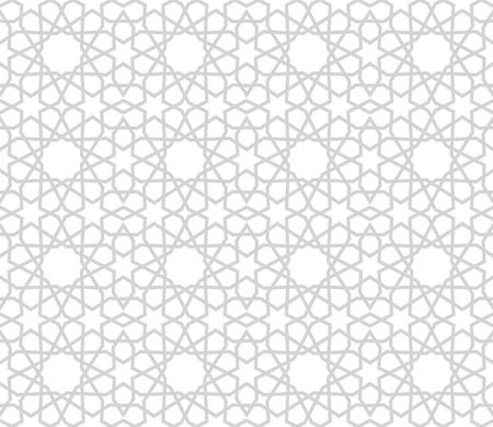 Seamless symmetrical abstract vector background in arabian style made of geometric shapes. Islamic...
