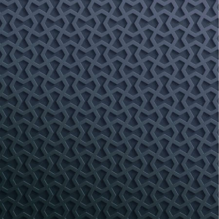 Seamless symmetrical abstract vector background in arabian style made of emboss geometric shapes...