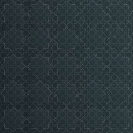 Seamless symmetrical abstract vector background in arabian style made of geometric shapes.のイラスト素材