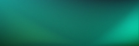 Smooth gradient background in vibrant teal and deep green hues with a subtle grainy texture, creating an abstract and modern design element.の写真素材