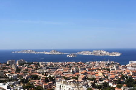 Marseille city view from the notre dame de la gardeのeditorial素材