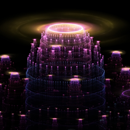 Mysterious city  Computer generated graphics 