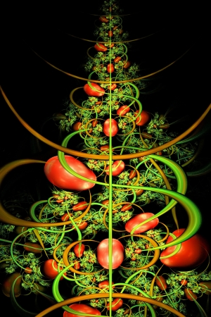 Fabulous fruit in the magic garden. Computer generated graphics.の写真素材