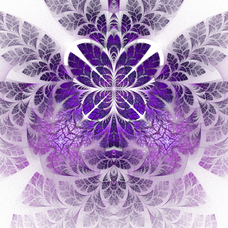 Fabulous fractal pattern in purple. Collection - tree foliage. Computer generated graphics.の写真素材