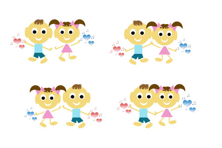 Happy kids playingの写真素材